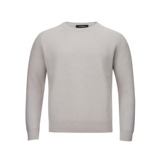 Gran Sasso Elegant Cashmere Men's Gray Sweater Gran Sasso