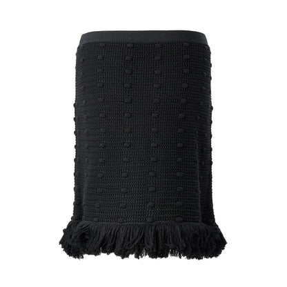 Bottega Veneta Elegant Black Cotton Skirt Bottega Veneta