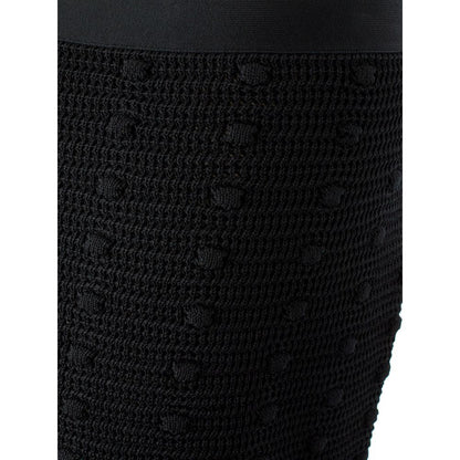 Bottega Veneta Elegant Black Cotton Skirt Bottega Veneta