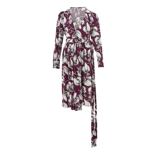 Lardini Elegant Purple Viscose Dress Lardini