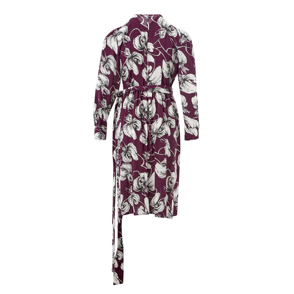 Lardini Elegant Purple Viscose Dress Lardini