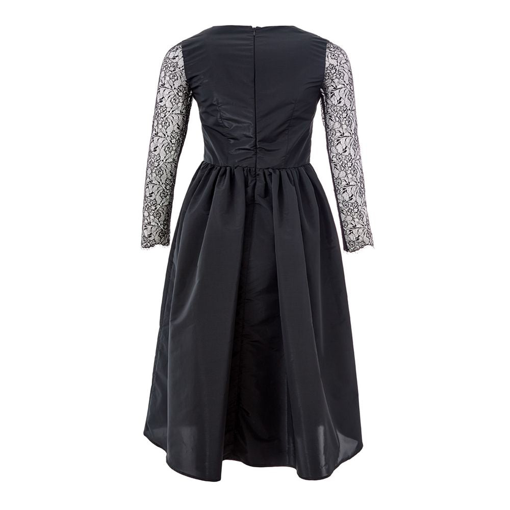 Lardini Elegant Black Polyester Dress Lardini