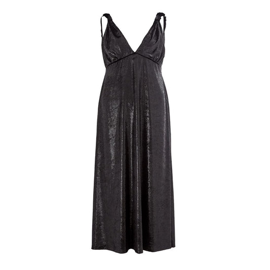 Lardini Elegant Polyester Black Dress Lardini