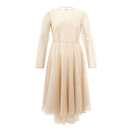 Lardini Beige Cotton Elegance Dress Lardini