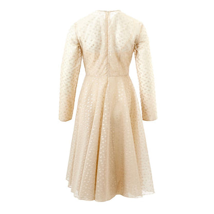 Lardini Beige Cotton Elegance Dress Lardini