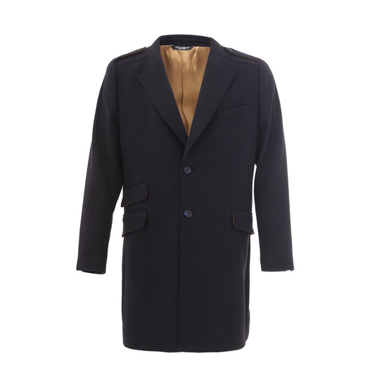 Dolce & Gabbana Elegant Blue Wool Jacket for Men Dolce & Gabbana