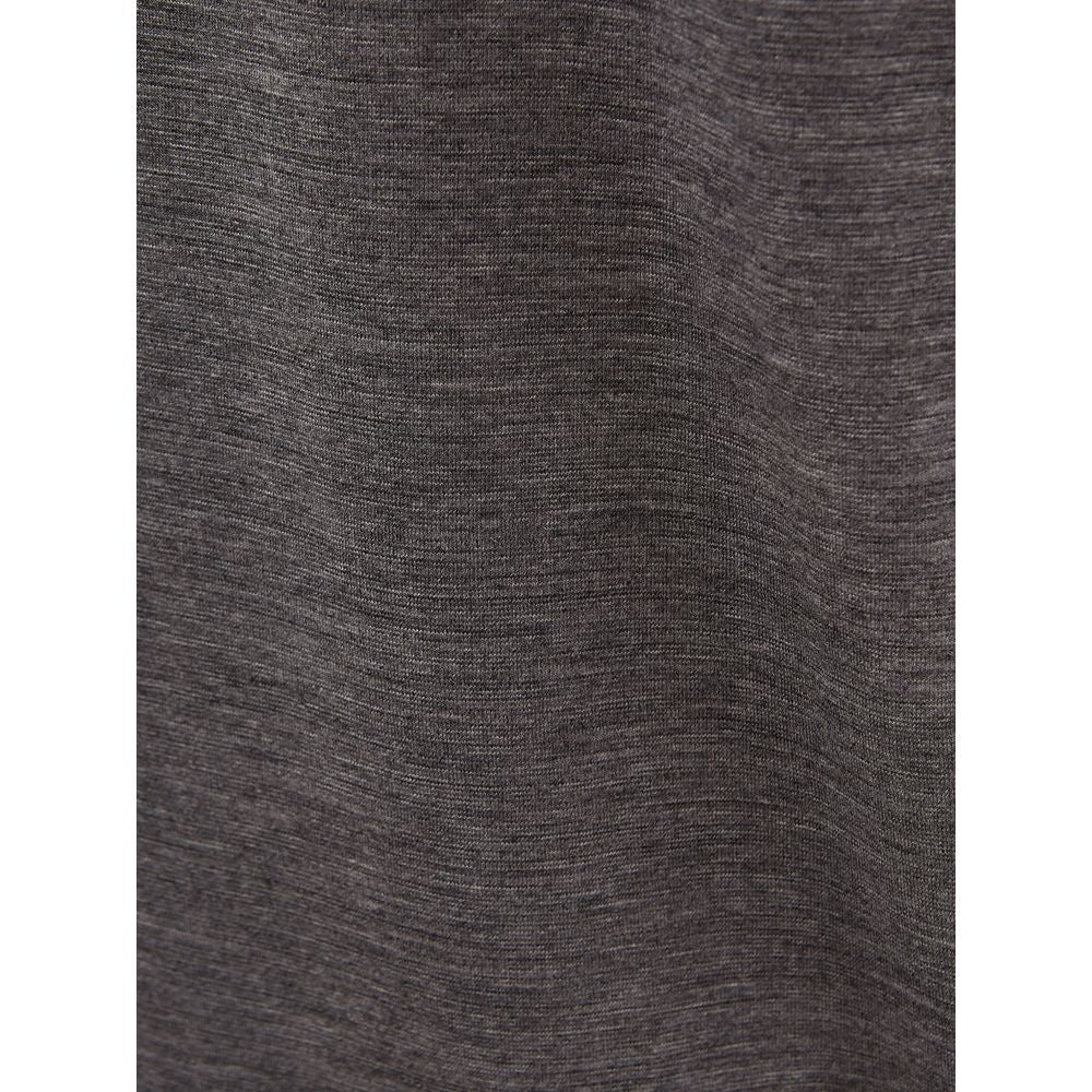 Lardini Elegant Gray Woolen Designer T-Shirt Lardini