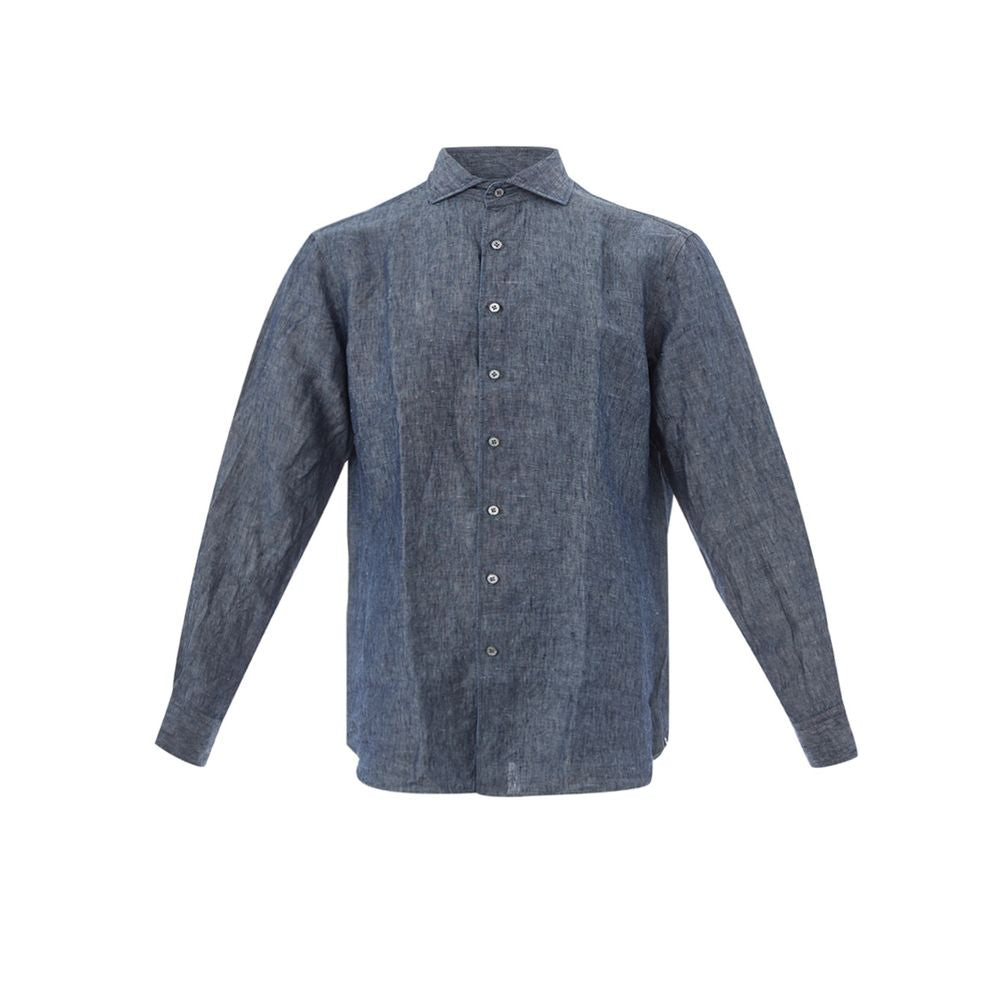 Lardini Elegant Flax Blue Shirt for Men Lardini