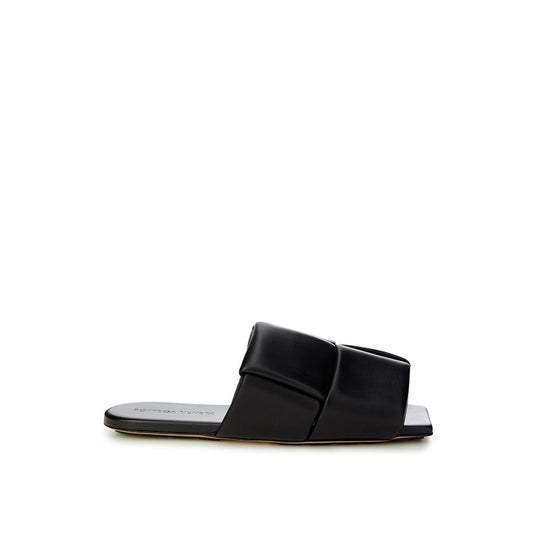 Bottega Veneta Elegant Black Leather Sandals Bottega Veneta