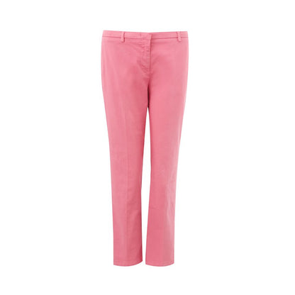 Lardini Elegant Cotton Pink Trousers for Sophisticated Style Lardini