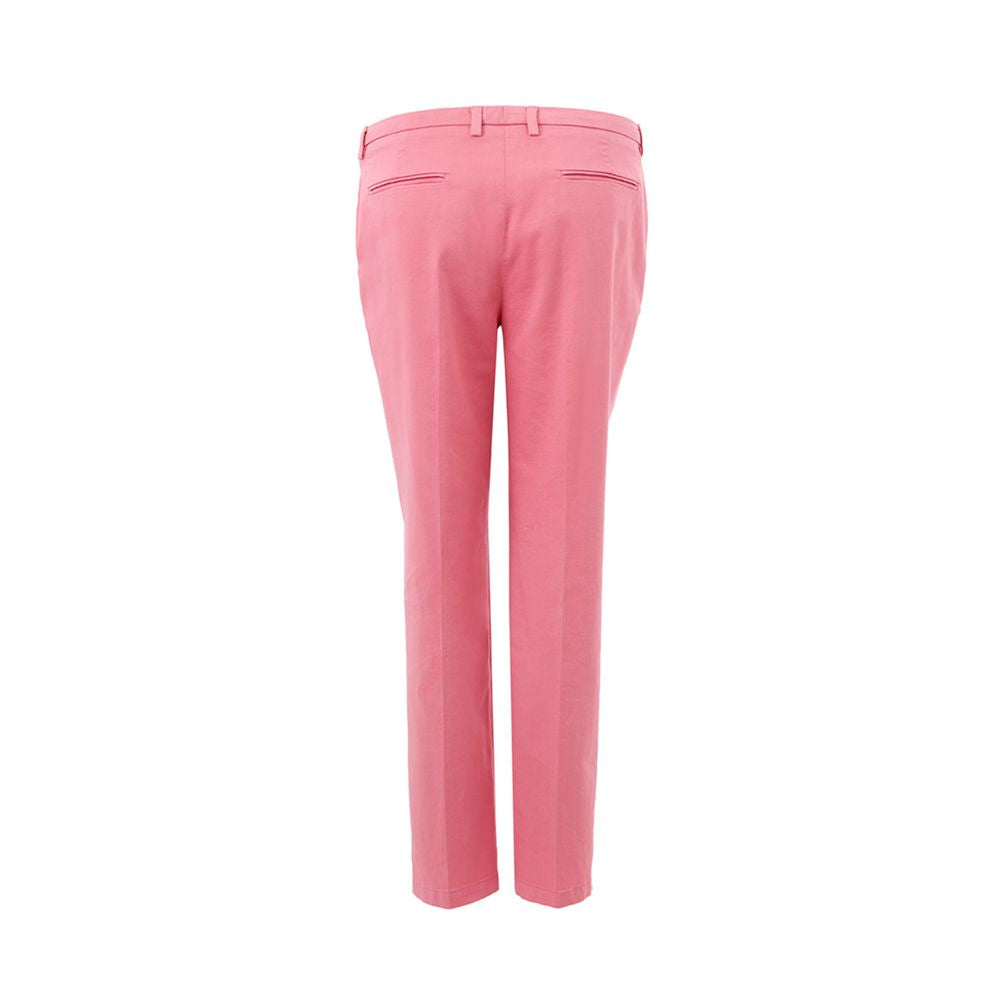 Lardini Elegant Cotton Pink Trousers for Sophisticated Style Lardini