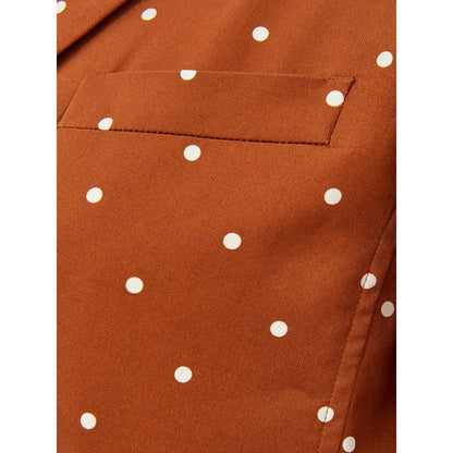 Lardini Chic Cotton Brown Jacket for the Modern Woman Lardini