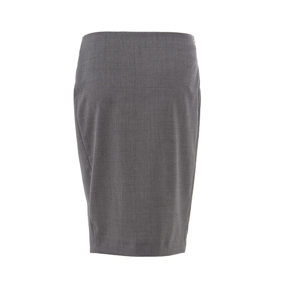 Lardini Chic Gray Wool Pencil Skirt Lardini