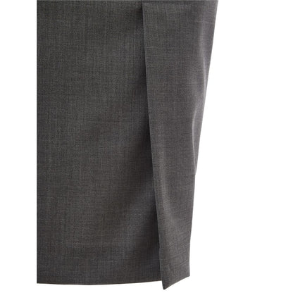 Lardini Chic Gray Wool Pencil Skirt Lardini