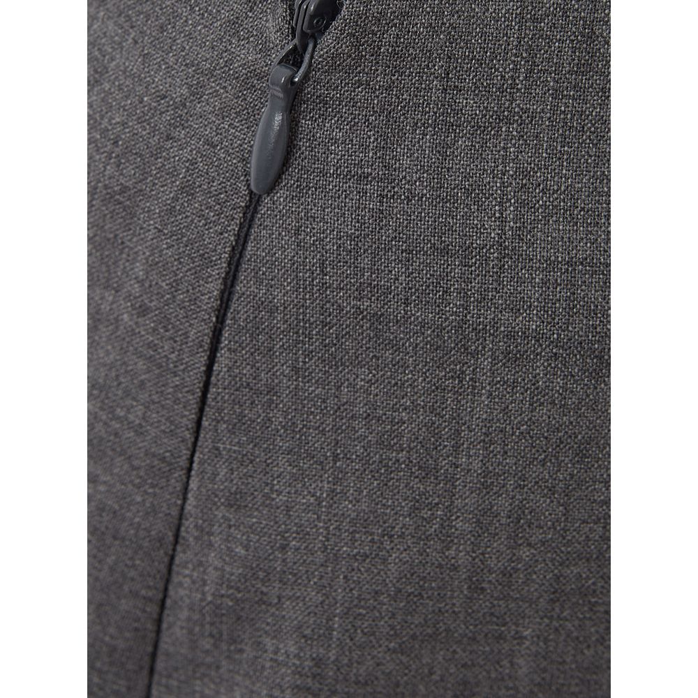 Lardini Chic Gray Wool Pencil Skirt Lardini