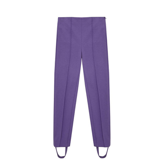 Lardini Elegant Purple Viscose Pants Lardini