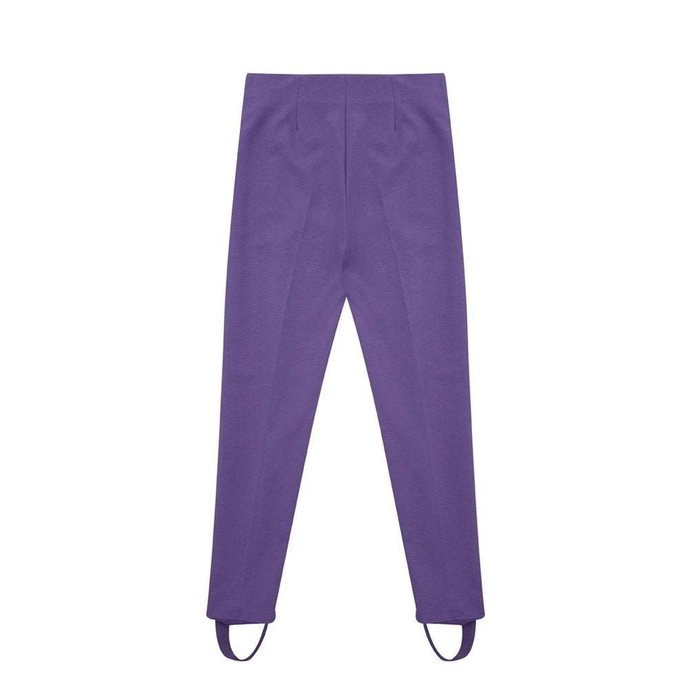 Lardini Elegant Purple Viscose Pants Lardini