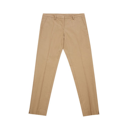 Lardini Elegant Brown Cotton Trousers for Women Lardini