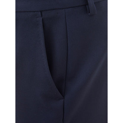 Lardini Elegant Blue Wool Pants for Women Lardini