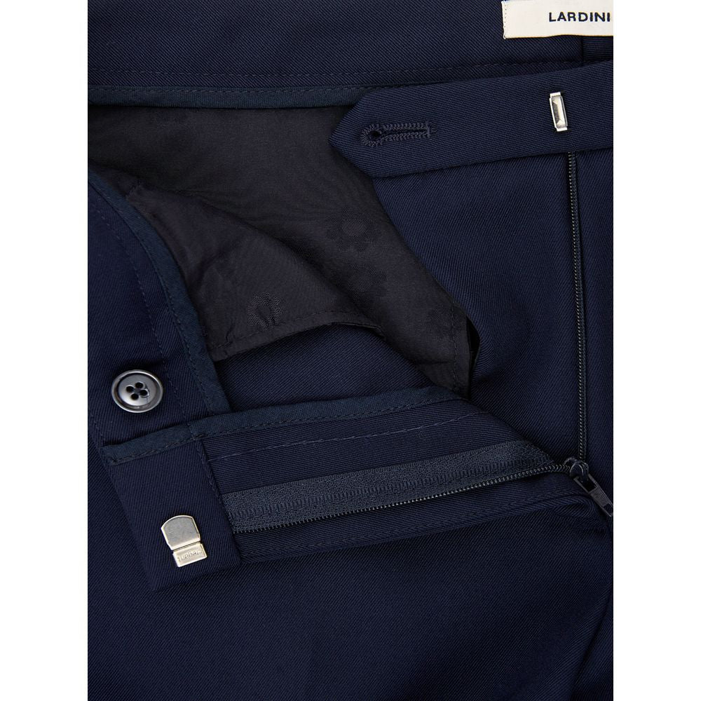 Lardini Elegant Blue Wool Pants for Women Lardini