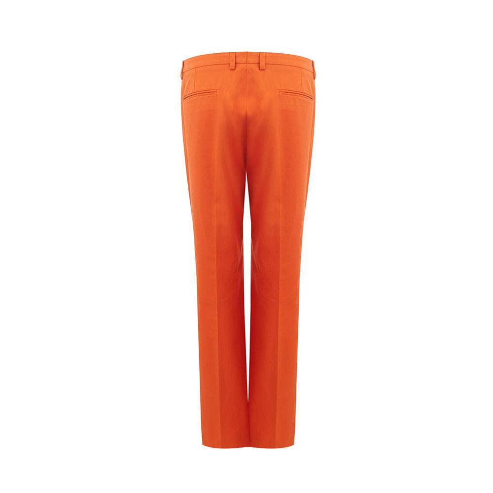 Lardini Elegant Cotton Orange Pants Lardini