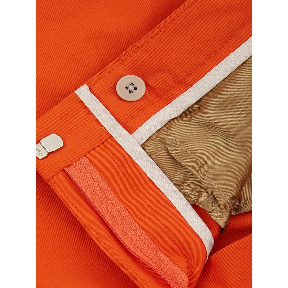 Lardini Elegant Cotton Orange Pants Lardini