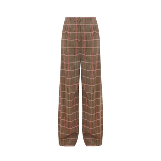 Lardini Elegant Brown Viscose Pants for Women Lardini