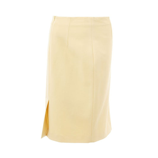 Lardini Elegant Yellow Viscose Skirt for Women Lardini