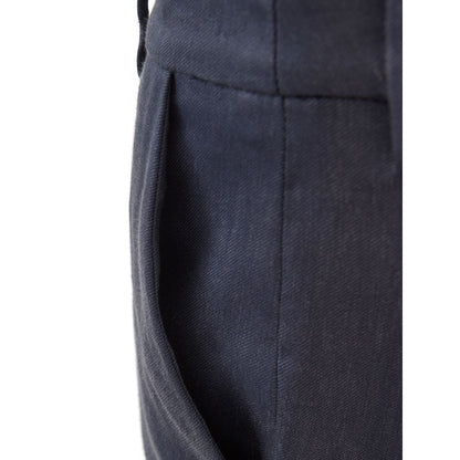 Lardini Chic Blue Linen Trousers Lardini