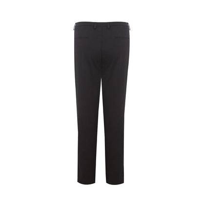 Lardini Italian Elegance Cotton Black Trousers Lardini