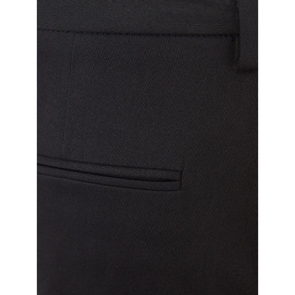 Lardini Italian Elegance Cotton Black Trousers Lardini