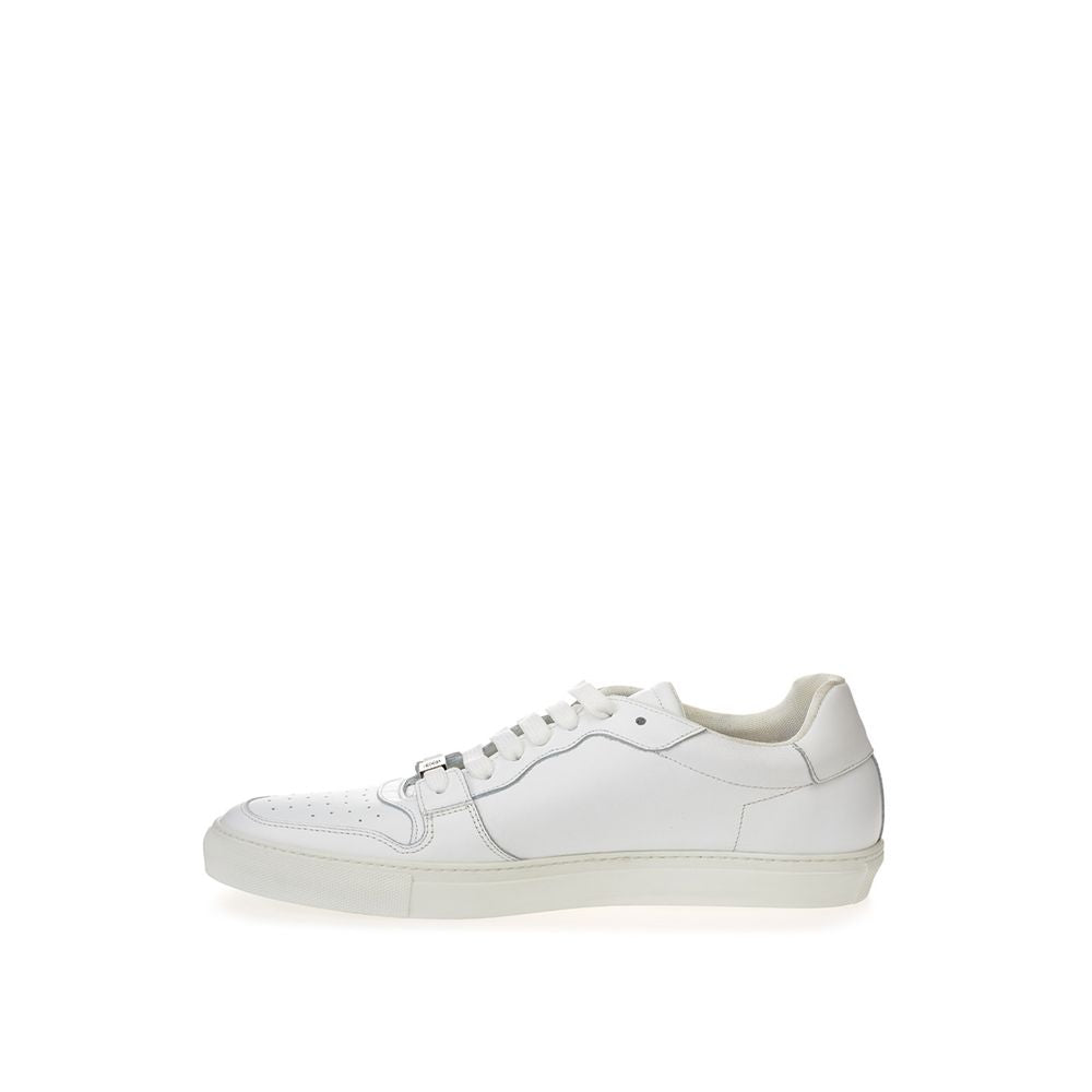 Roberto Cavalli White Leather Sneakers Luxe Footwear Roberto Cavalli