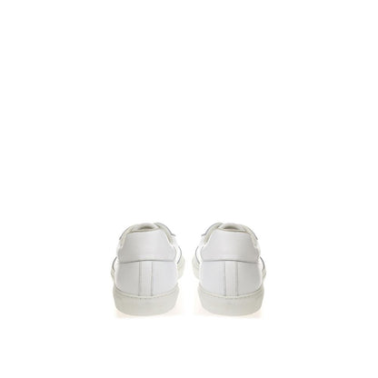 Roberto Cavalli White Leather Sneakers Luxe Footwear Roberto Cavalli