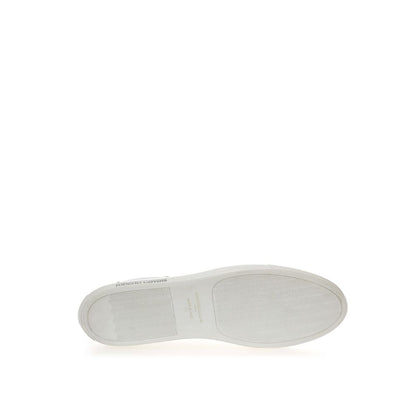 Roberto Cavalli White Leather Sneakers Luxe Footwear Roberto Cavalli