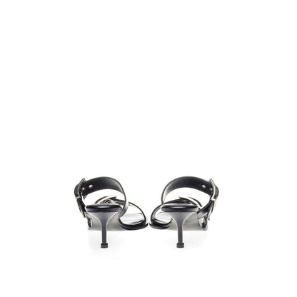 Alexander McQueen Elevate Your Steps in Timeless Black Leather Sandals Alexander McQueen