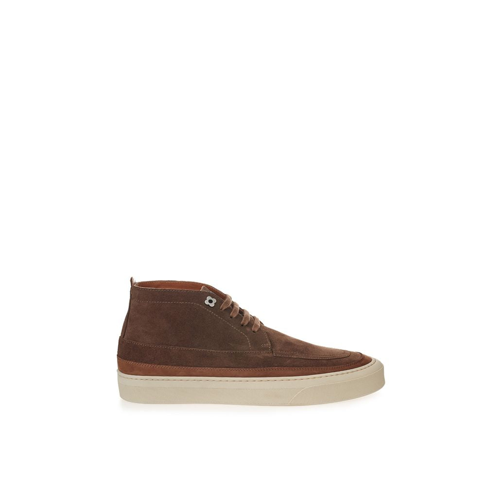 Lardini Elegant Suede Sneakers in Rich Brown Lardini