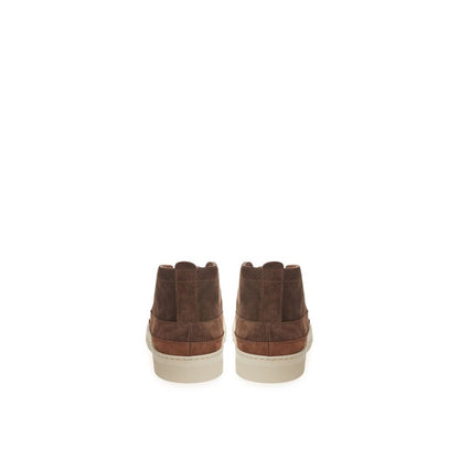 Lardini Elegant Suede Sneakers in Rich Brown Lardini