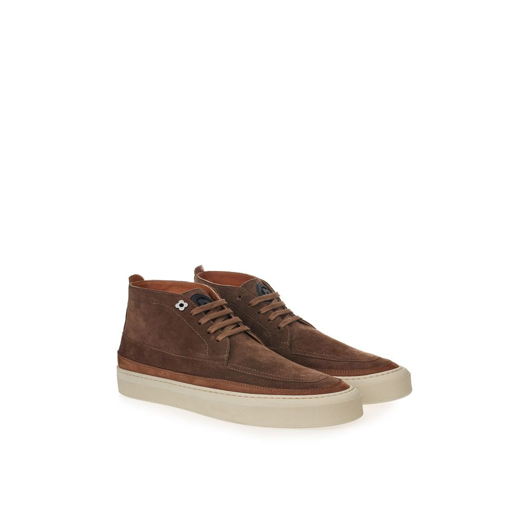 Lardini Elegant Suede Sneakers in Rich Brown Lardini