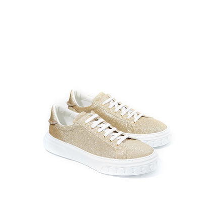 Casadei Elegant Gold Leather Sneakers Casadei