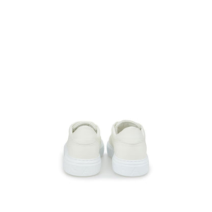 Casadei Sleek White Leather Sneakers Casadei