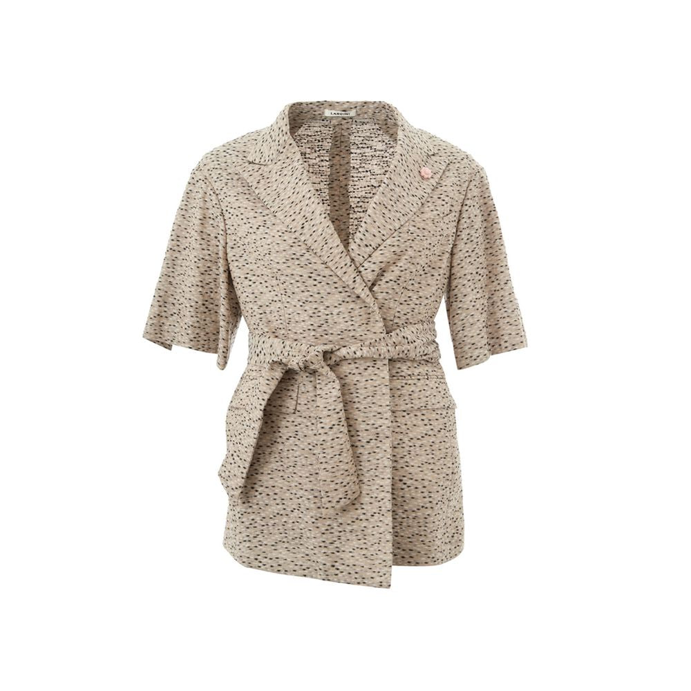 Lardini Chic Beige Linen Jacket Lardini