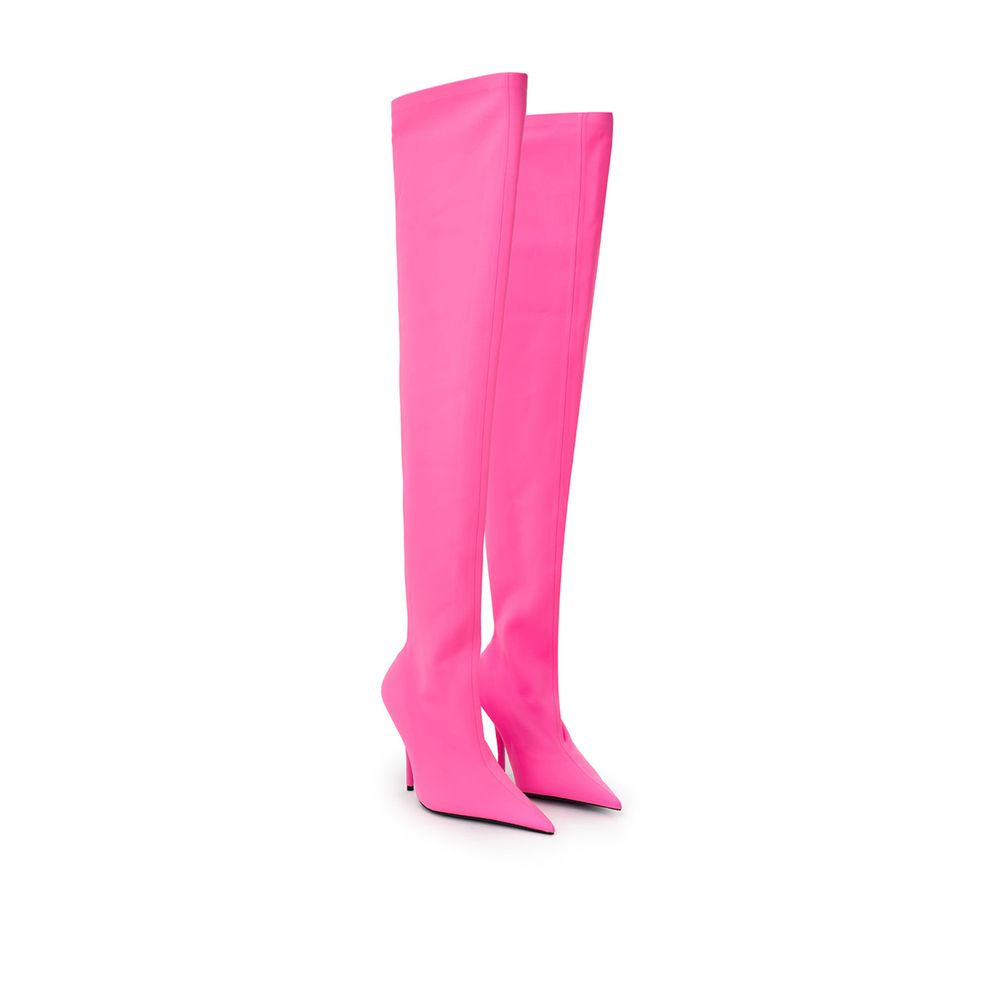 Balenciaga Elegant Pink Polyester Ankle Boots Balenciaga