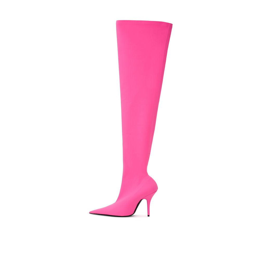 Balenciaga Elegant Pink Polyester Ankle Boots Balenciaga