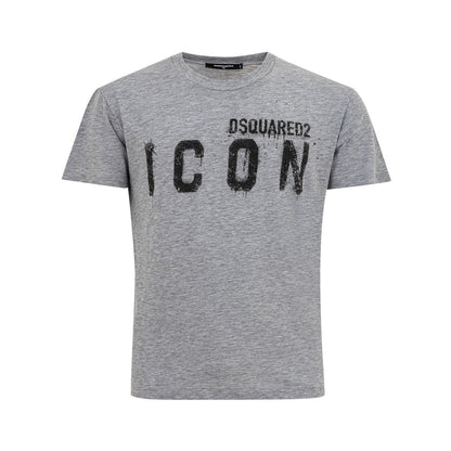 Dsquared² Sleek Gray Cotton Tee for Stylish Men Dsquared²