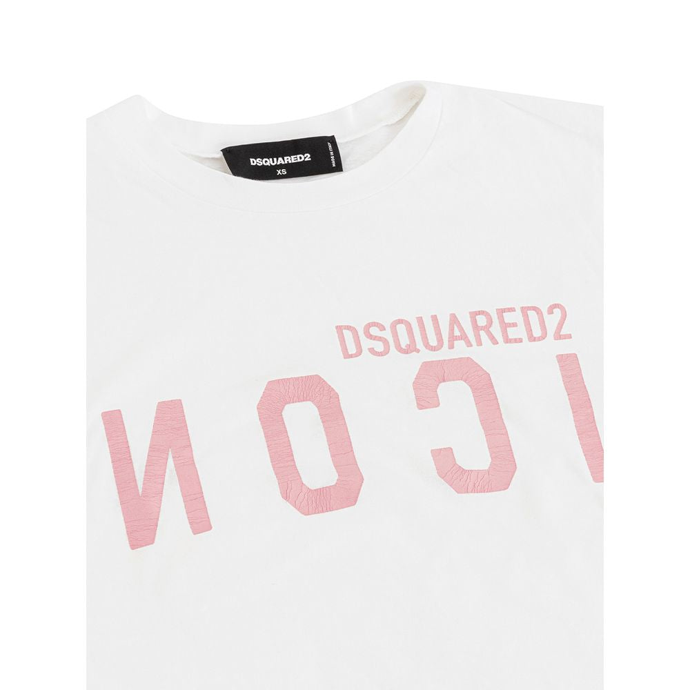 Dsquared² Elegant Cotton White Tee for Stylish Women Dsquared²