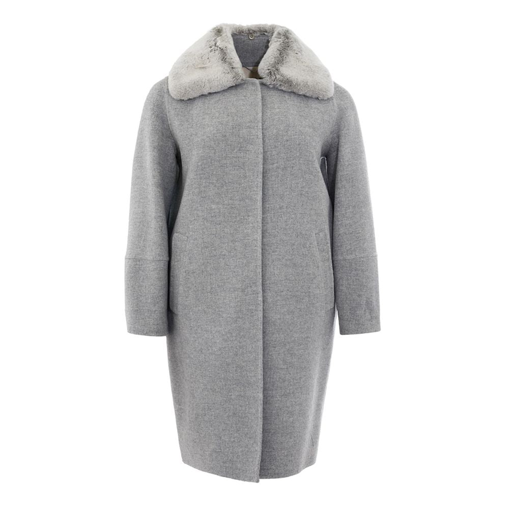 Herno Elegant Gray Wool Jacket for Timeless Style Herno