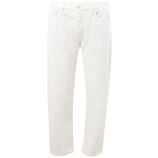 Armani Exchange Elegant White Cotton Trousers Armani Exchange