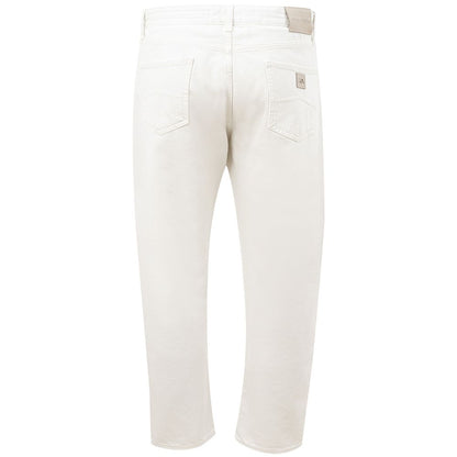 Armani Exchange Elegant White Cotton Trousers Armani Exchange