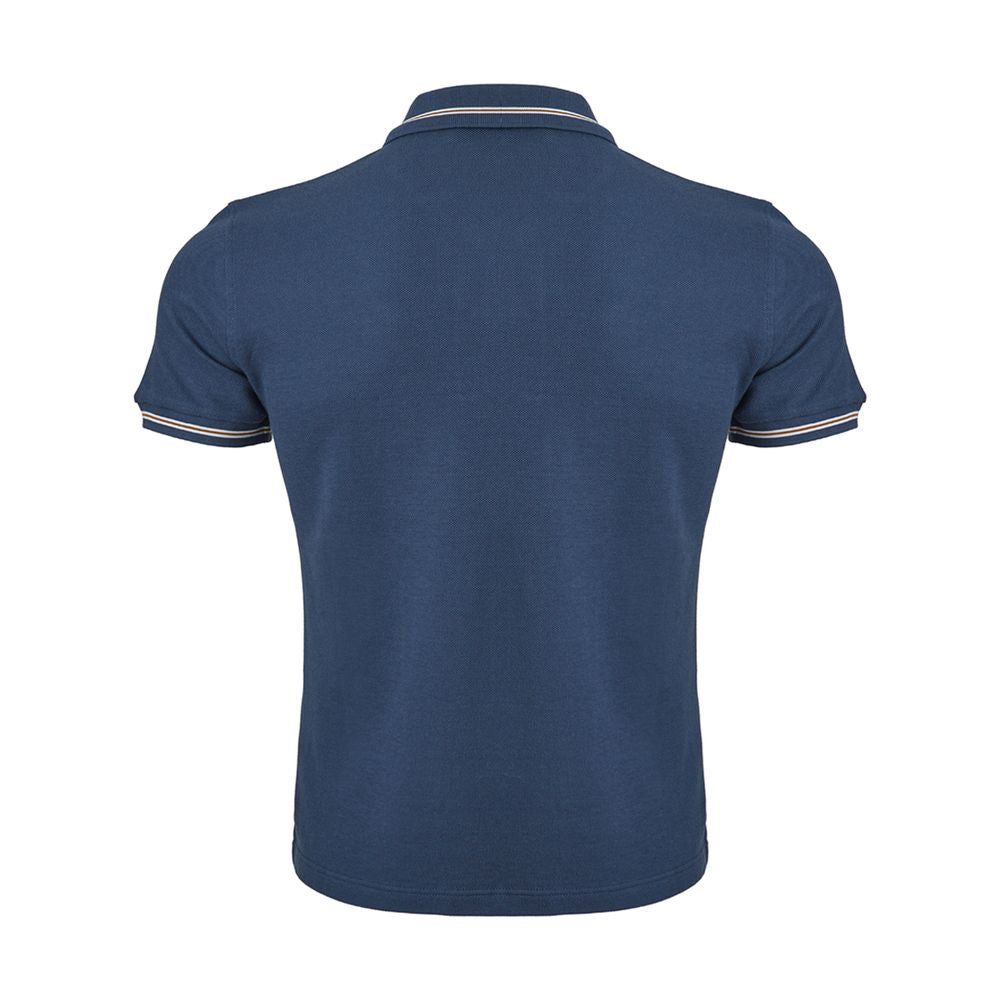 Corneliani Elegant Blue Italian Cotton Polo Shirt Corneliani