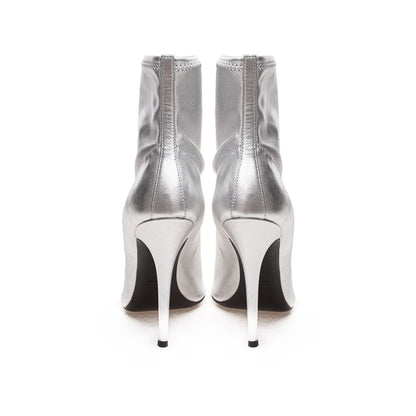 Giuseppe Zanotti Silver Leather Boot Giuseppe Zanotti